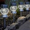 Smart Solar Crystal Glass Solar Stake Light - 4 Pack -Greentide Garden Store 1011214