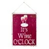 La Hacienda It's Wine O'Clock Embossed Metal Sign -Greentide Garden Store 1016391