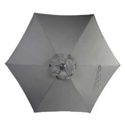 Supremo Grey 2.5m Riviera Deluxe Parasol -Greentide Garden Store 1058279 2
