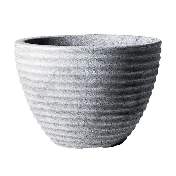 Stewart Garden 37cm Low Honey Pot Planter - Alpine Grey 3 Stewart Garden 37cm Low Honey Pot Planter - Alpine Grey