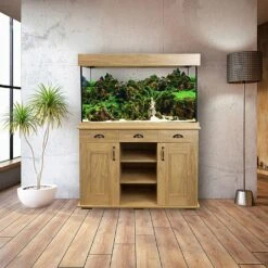 Fluval Shaker 252L Aquarium & Cabinet - Hampshire Oak -Greentide Garden Store 1152544 1
