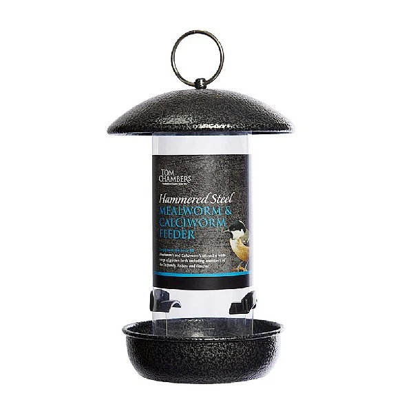 Tom Chambers Hammered Steel Mealworm & Calciworm Feeder 3 Tom Chambers Hammered Steel Mealworm & Calciworm Feeder