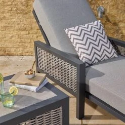 Bramblecrest Buckland Lounger & Table -Greentide Garden Store 1219265 1