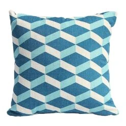 Bramblecrest Turquoise Cubic Square Scatter Cushion