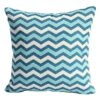 Bramblecrest Turquoise Zig Zag Square Scatter Cushion -Greentide Garden Store 1219274