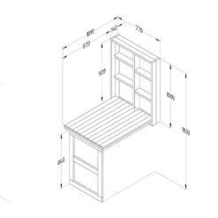 Forest Fold Down Wall Garden Bar -Greentide Garden Store 1227077 5