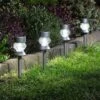Smart Solar Crystal 365 Stake Light Carry Pack Set Of 4 - 5 Lumen -Greentide Garden Store 1227429