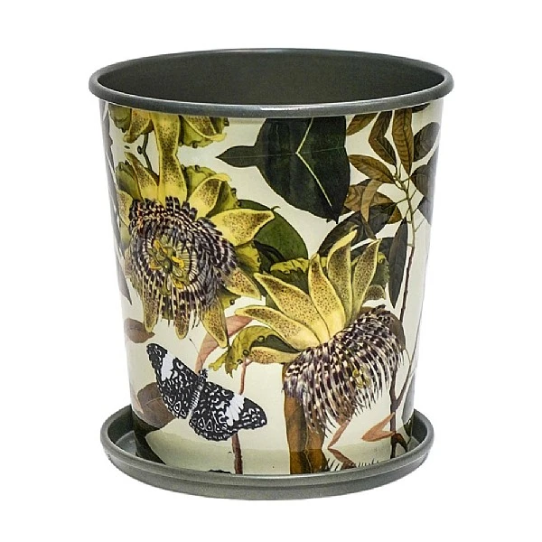 Kew Botanical Retreat Planter With Saucer 16cm 3 Kew Botanical Retreat Planter With Saucer 16cm