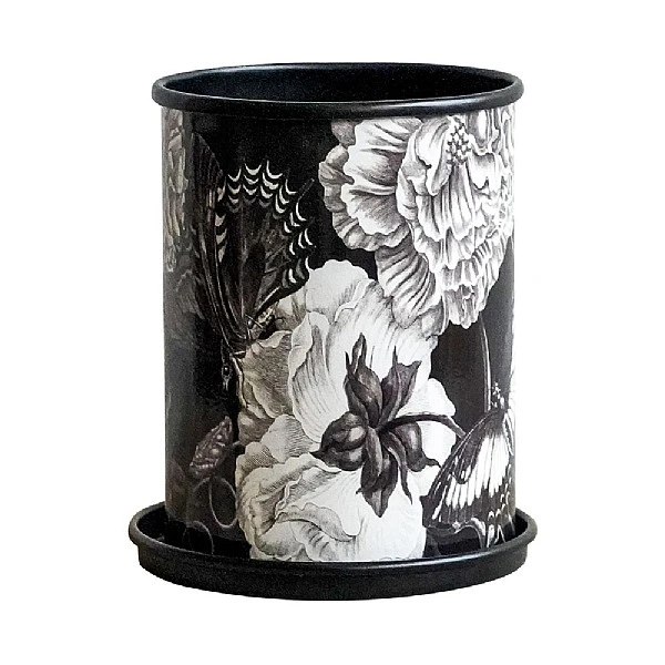 Kew Eclectic Orangery Noir Tall Planter With Saucer 13cm 3 Kew Eclectic Orangery Noir Tall Planter With Saucer 13cm