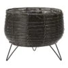 KOOPMAN Anthracite Basket Planter With Legs 23cm -Greentide Garden Store 1228061