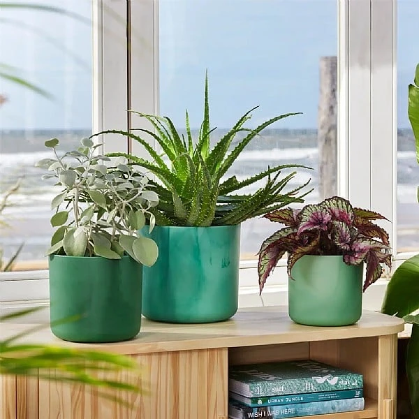 Elho The Ocean Collection Round Pot 22cm Pacific Green 3 Elho The Ocean Collection Round Pot 22cm Pacific Green