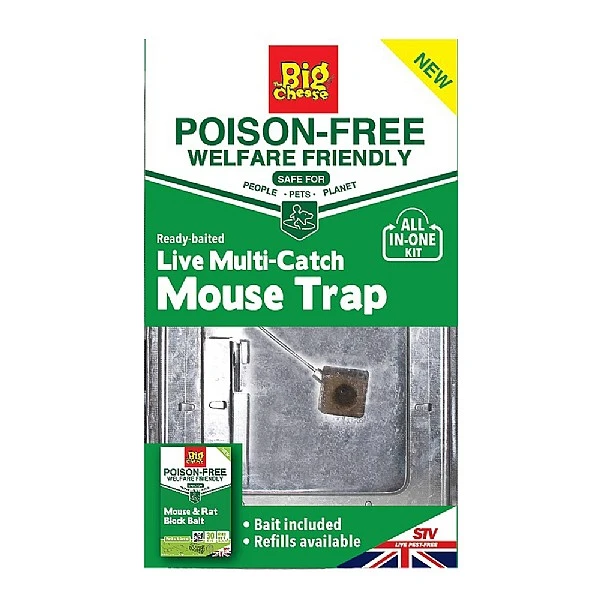 The Big Cheese Ready-Baited Live Multi-Catch Mouse Trap 3 The Big Cheese Ready-Baited Live Multi-Catch Mouse Trap