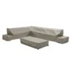 Bramblecrest Vilamoura Rectangular Modular Sofa & Coffee Table Set Covers Khaki -Greentide Garden Store 1236028