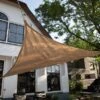 Pacific Lifestyle 3.6m Triangle Shade Sail Sand -Greentide Garden Store 1240519