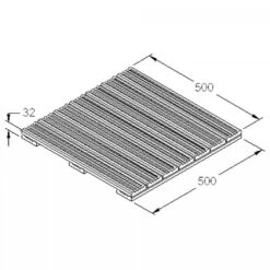 Forest Ridged Deck Tile 50 X 50cm -Greentide Garden Store 509444 1