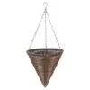 Smart Garden Chestnut Faux Rattan Hanging Cone - 14''