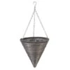 Smart Garden Slate Faux Rattan Hanging Cone - 14'' -Greentide Garden Store 925355
