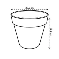 Elho Loft Urban Round Planter 30cm Warm Grey -Greentide Garden Store 933161 4