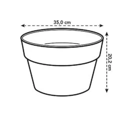 Elho Loft Urban Bowl 35cm Anthricite -Greentide Garden Store 933182 4