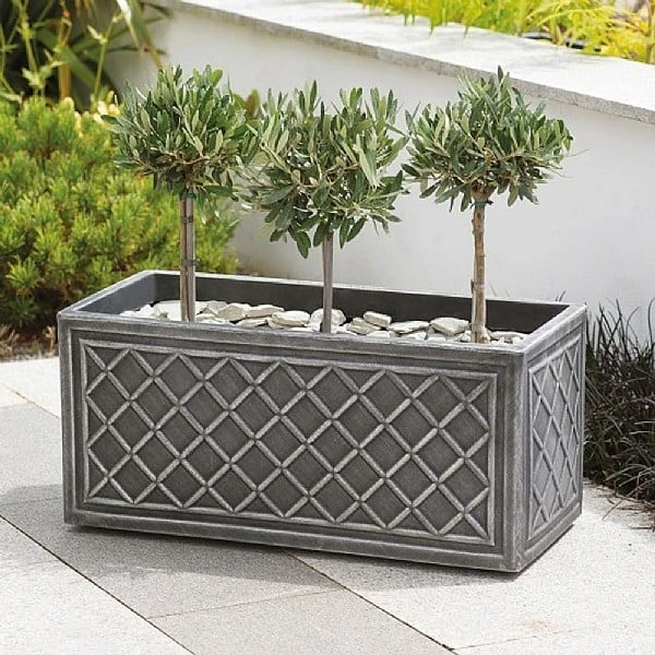 Stewart Garden 70cm Lead Effect Trough - Pewter 3 Stewart Garden 70cm Lead Effect Trough - Pewter