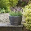 Blenheim Half Barrel Planter 61cm Pewter 1 Blenheim Half Barrel Planter 61cm Pewter -Greentide Garden Store 934025