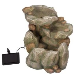 Smart Solar Rock Falls Solar Fountain -Greentide Garden Store 945202 2
