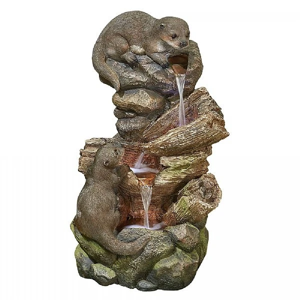 Easy Fountain Otter Pools Water Feature With LED Lights 4 Easy Fountain Otter Pools Water Feature With LED Lights - Image 2