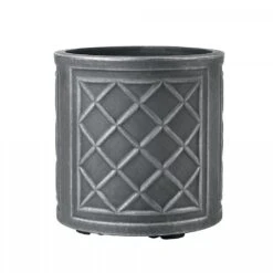 Stewart Garden 32cm Lead Effect Round Planter - Pewter