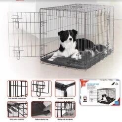 Dogit 2 Door Black Wire Crate (Various Sizes) -Greentide Garden Store DOGCRATE 1
