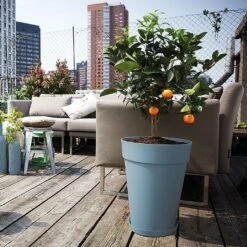 Elho Loft Urban High Round Pot 35cm - Various Colours -Greentide Garden Store E35LURHPVC 1