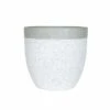 Apta Granito Two Tone White Rim Grey Body Planter -Greentide Garden Store GRAN2TONE