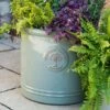 Woodlodge Heritage Edwardian Cylinder Ceramic Planter Mint Green (Various Sizes) -Greentide Garden Store HECYLMINT