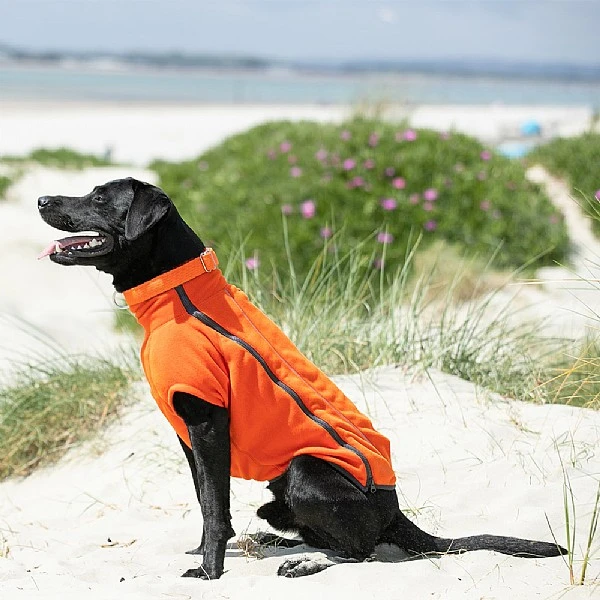 Hugo & Hudson Cosy Fleece Dog Coat Orange (Various Sizes) 4 Hugo & Hudson Cosy Fleece Dog Coat Orange (Various Sizes) - Image 2