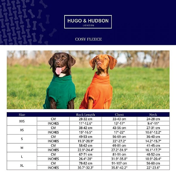 Hugo & Hudson Cosy Fleece Dog Coat Orange (Various Sizes) 6 Hugo & Hudson Cosy Fleece Dog Coat Orange (Various Sizes) - Image 4