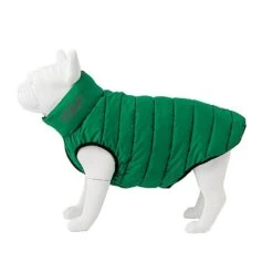 Hugo & Hudson Reversible Puffer Dog Coat Dark Green & Grey (Various Sizes) -Greentide Garden Store HHPUFFGRGY 4