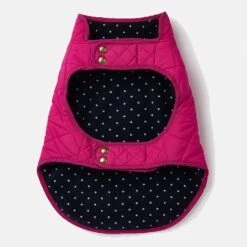 Joules Newdale Quilted Pet Coat Raspberry - Various Sizes -Greentide Garden Store JOULESNEWDALERASP 2