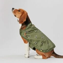Joules Water Resistant Khaki Rain Jacket Dog Coat - Various Sizes -Greentide Garden Store JOURAINKHAKI 2