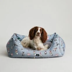 Joules Rainbow Dogs Box Bed (Various Sizes) -Greentide Garden Store JRAIDOGBOX 4
