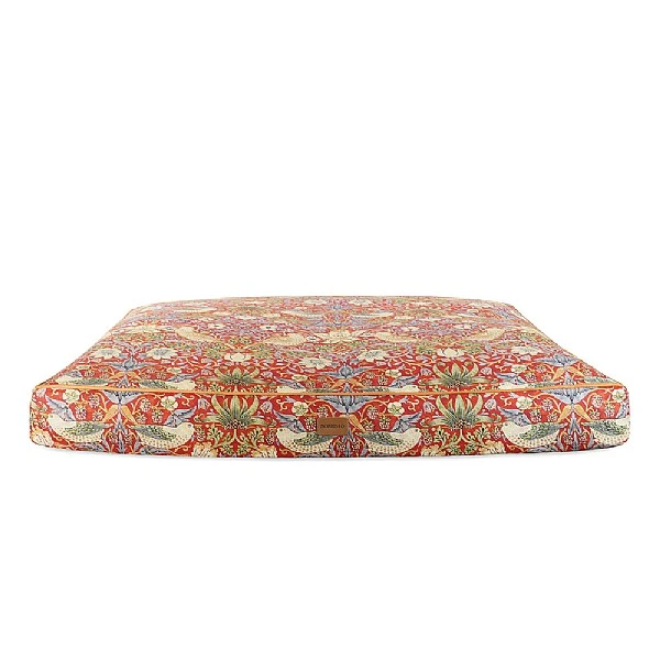 Morris & Co. Burgundy Strawberry Thief Mattress (Various Sizes) 3 Morris & Co. Burgundy Strawberry Thief Mattress (Various Sizes)