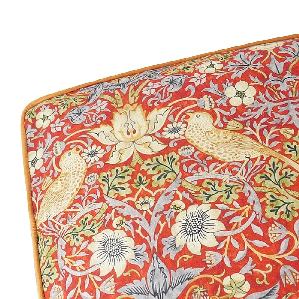 Morris & Co. Burgundy Strawberry Thief Mattress (Various Sizes) 6 Morris & Co. Burgundy Strawberry Thief Mattress (Various Sizes) - Image 4