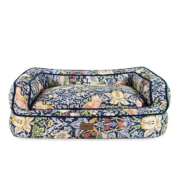 Morris & Co. Dark Blue Strawberry Thief Sofa (Various Sizes) 3 Morris & Co. Dark Blue Strawberry Thief Sofa (Various Sizes)