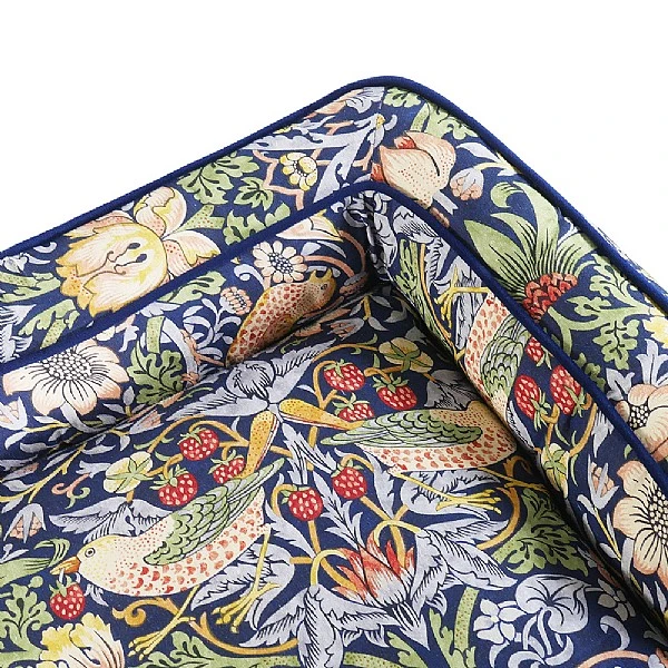 Morris & Co. Dark Blue Strawberry Thief Sofa (Various Sizes) 6 Morris & Co. Dark Blue Strawberry Thief Sofa (Various Sizes) - Image 4