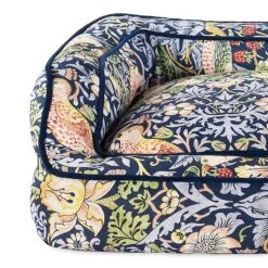 Morris & Co. Dark Blue Strawberry Thief Sofa (Various Sizes) 11 Morris & Co. Dark Blue Strawberry Thief Sofa (Various Sizes) -Greentide Garden Store MCSTRSOFDBLU 4