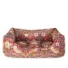 Morris & Co. Burgundy Strawberry Thief Square Bed (Various Sizes) 1 Morris & Co. Burgundy Strawberry Thief Square Bed (Various Sizes) -Greentide Garden Store MCSTRSQUBUR