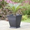 Piazza Square Planter 34cm (Various Colours) 2 Piazza Square Planter 34cm (Various Colours) -Greentide Garden Store PIAZSQRMAR