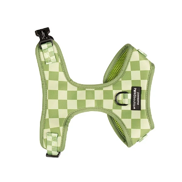 Pawsome Paws Boutique Green Checkered Adjustable Harness (Various Sizes) 4 Pawsome Paws Boutique Green Checkered Adjustable Harness (Various Sizes) - Image 2