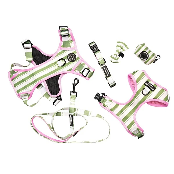 Pawsome Paws Boutique Green Striped Adjustable Harness (Various Sizes) 5 Pawsome Paws Boutique Green Striped Adjustable Harness (Various Sizes) - Image 3