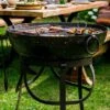 Recycled Kadai Firebowl With High & Low Stand -Greentide Garden Store XM062